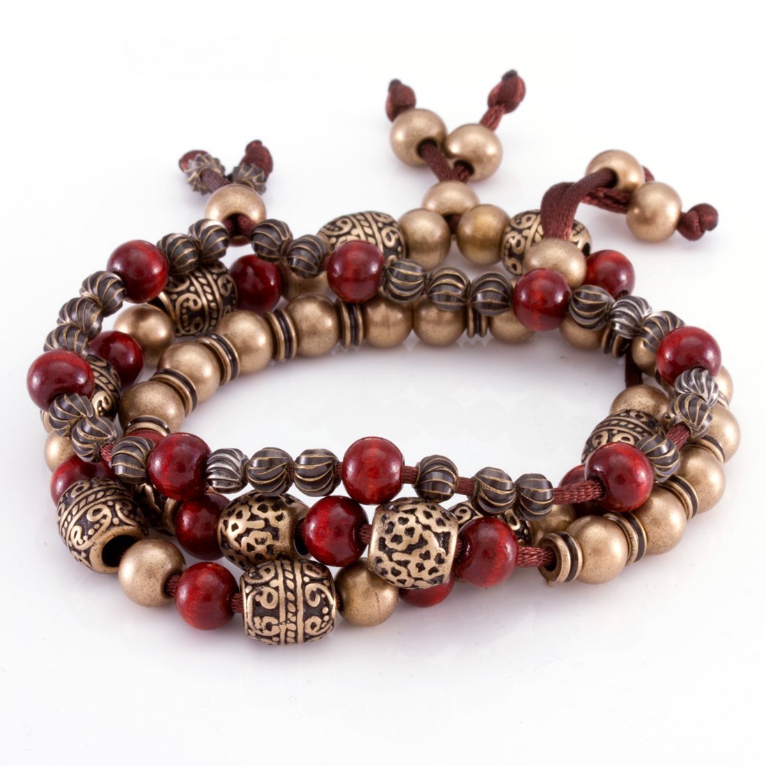 Steel Tibetan Bracelet  in  by Kingices