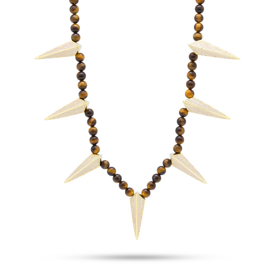 Tiger-Eye Wakanda Inspired Chain  in  Gold Plated / 14K Gold / 20" by Kingices