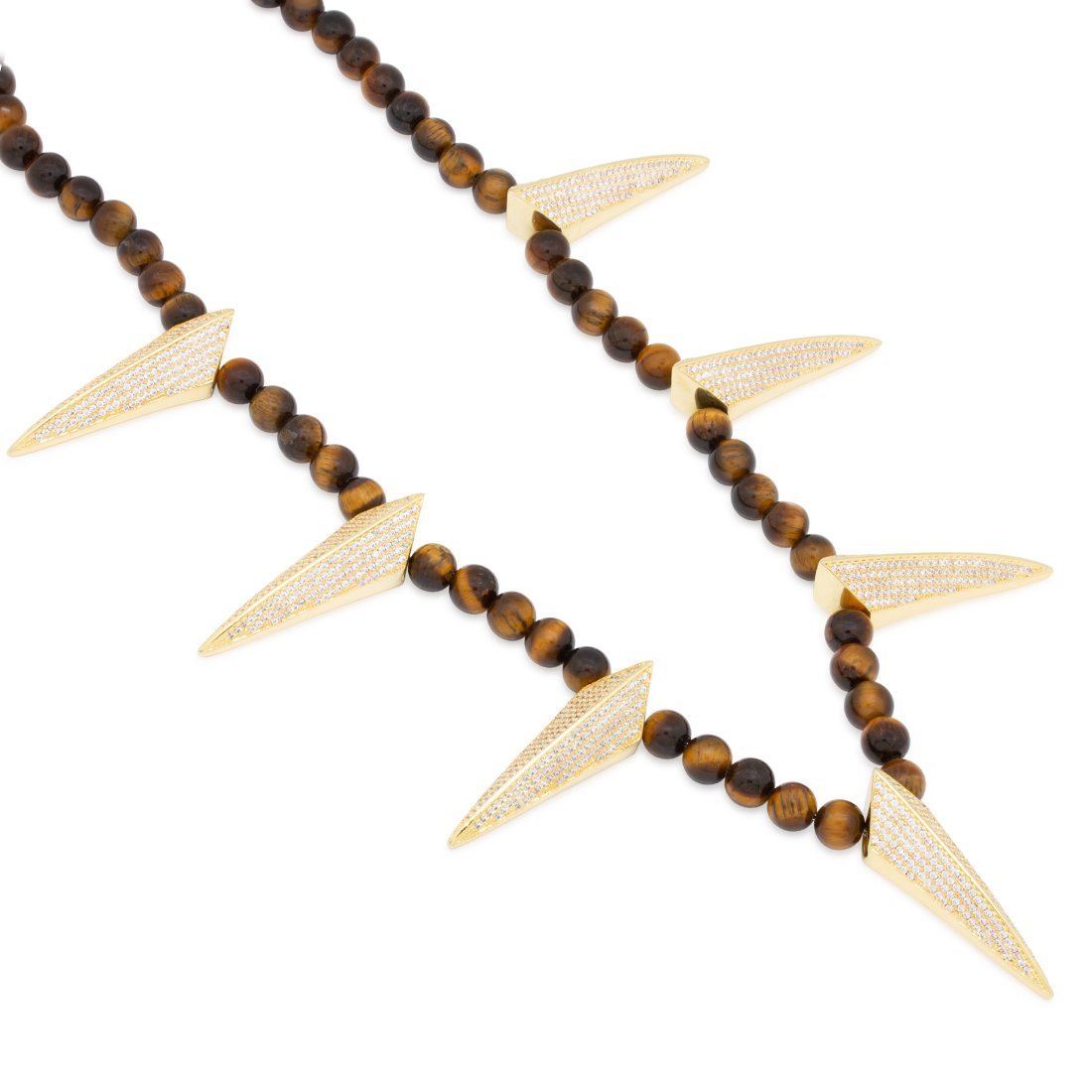 Tiger-Eye Wakanda Inspired Chain  in  Gold Plated / 14K Gold / 20" by Kingices