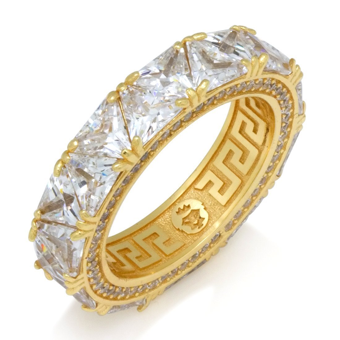 Trillion-Cut Ring  in  Sterling Silver / 14K Vermeil / 7 by Kingices