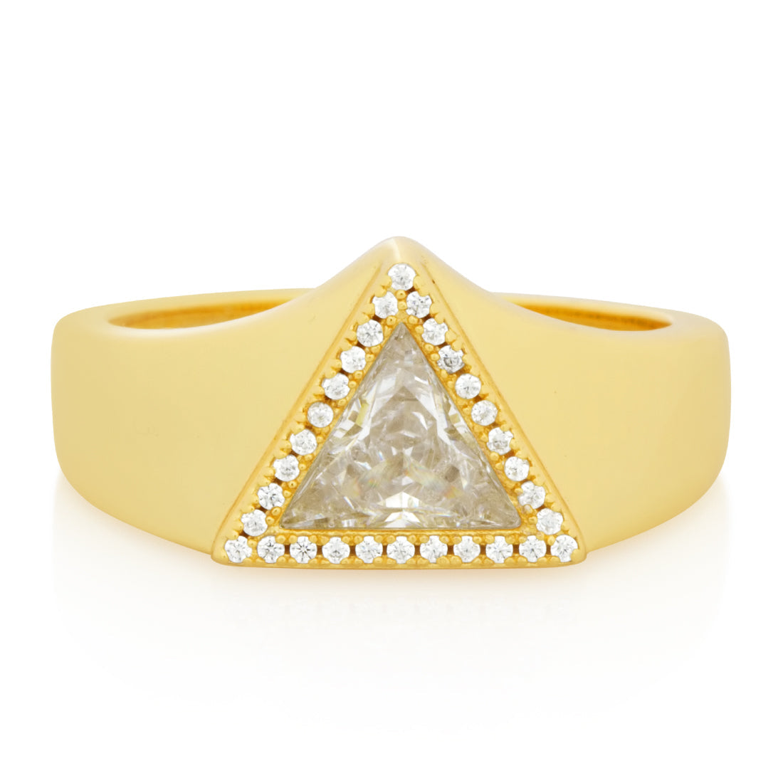 Trillion-Cut Signet Ring  in  by Kingices