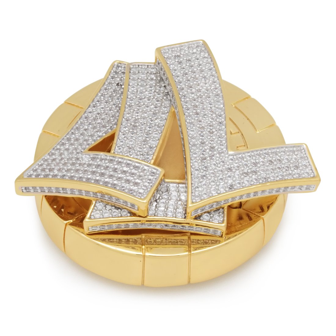 Triple 7's Card Guard  in  14K/White Gold by Kingices