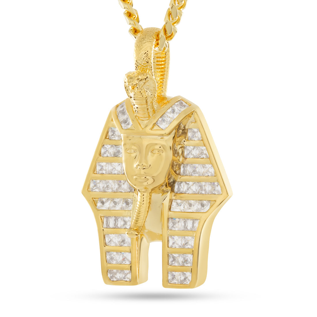 Uraeus Pharaoh Necklace  in  14K Gold / 2.4" by Kingices