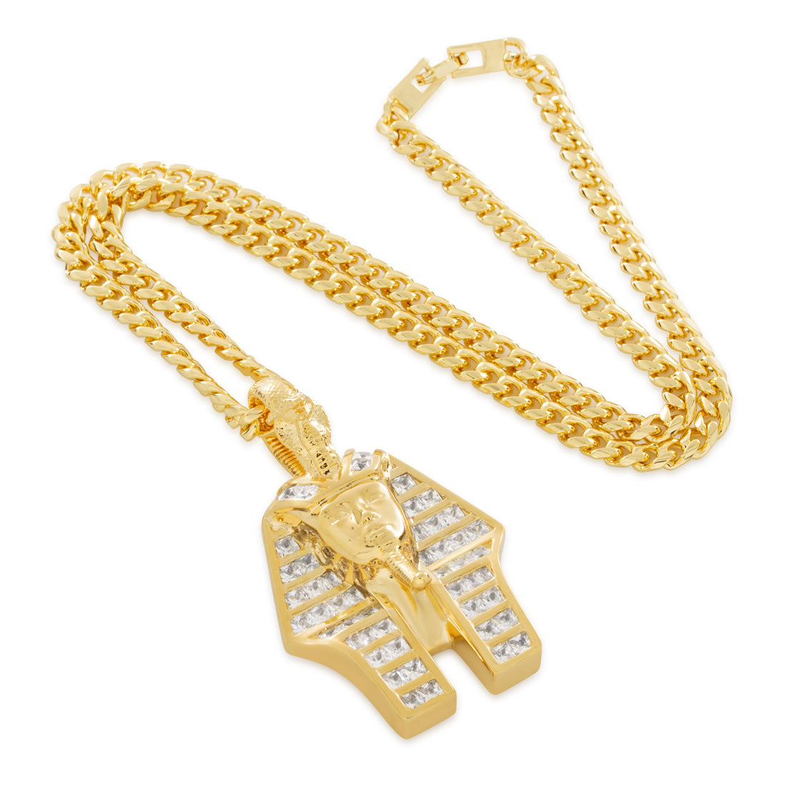Uraeus Pharaoh Necklace  in  14K Gold / 2.4" by Kingices