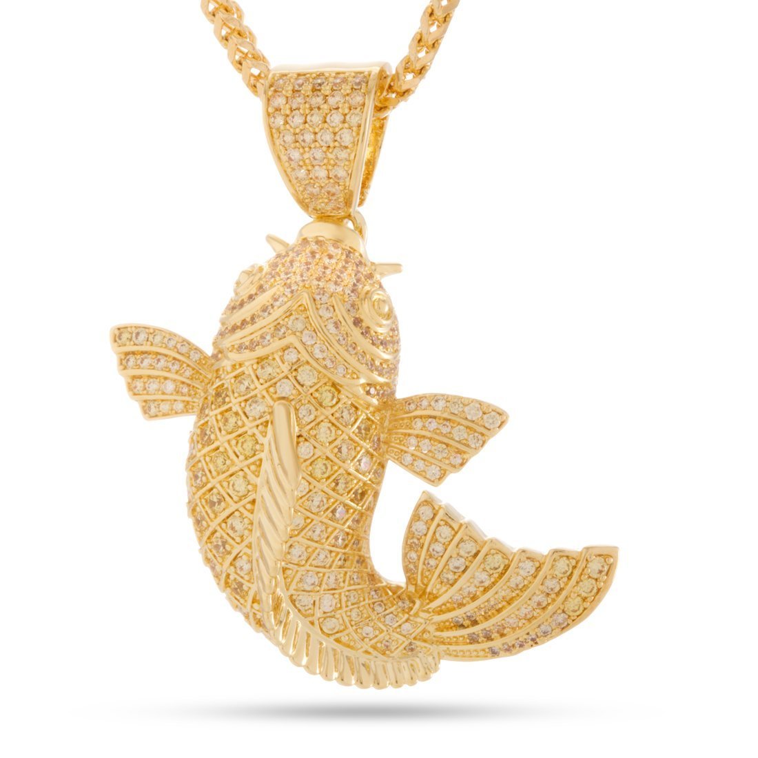 Utsurimono Koi Fish Necklace  in  14K Gold / 2.1" by Kingices
