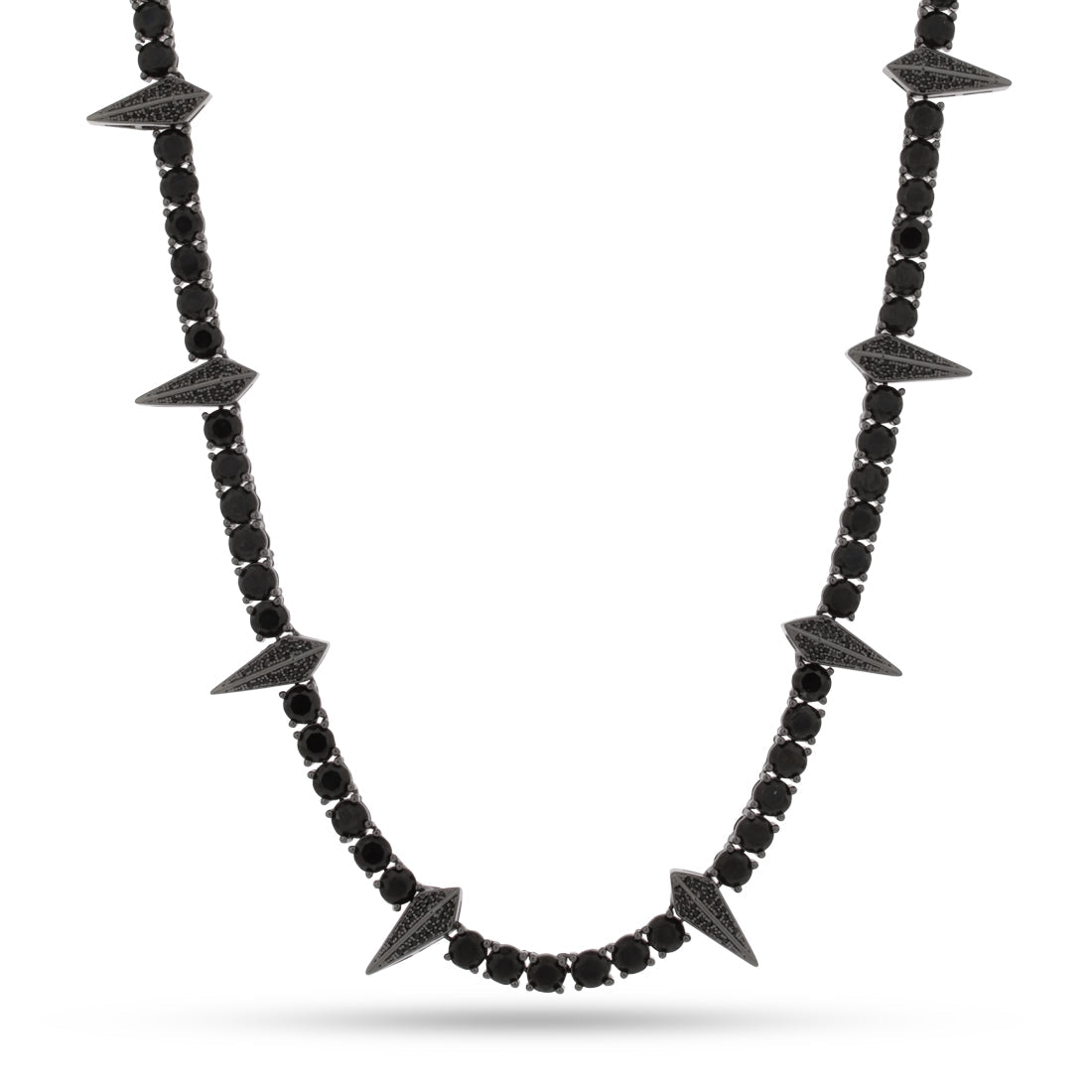 Wakanda Tennis Chain  in  Gold Plated / Black Gold / 18" by Kingices