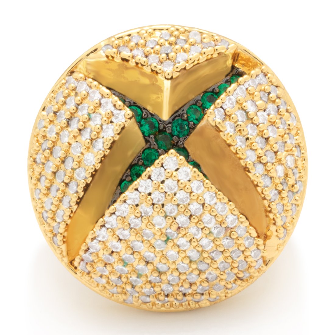 Xbox x Kingices - Sphere Logo Ring  in  Gold Plated / 14K Gold / 7 by Kingices