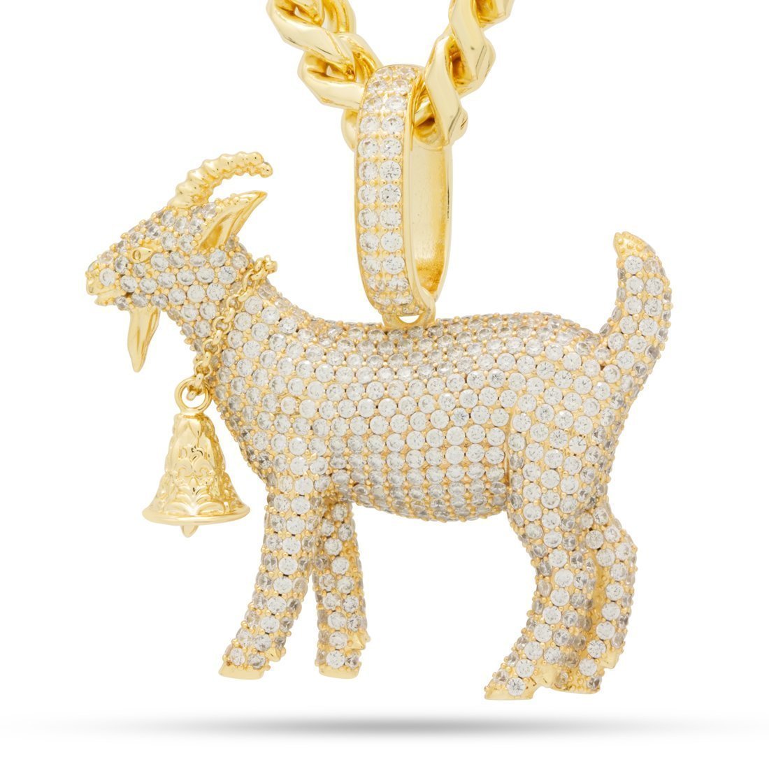 XL GOAT Necklace  in  14K Gold / 2.4" by Kingices